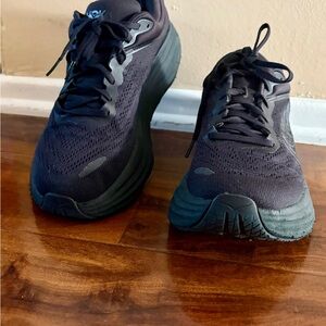 Hoka Bondi 8  Men's Charcoal Athletic Shoes 9D
